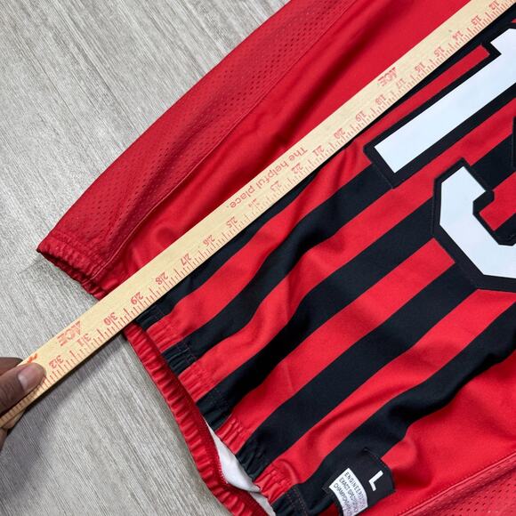 Georgia Rutgers Nike Football Jersey Mens Sz L Black Red Striped Throwback #19 - Picture 8 of 9